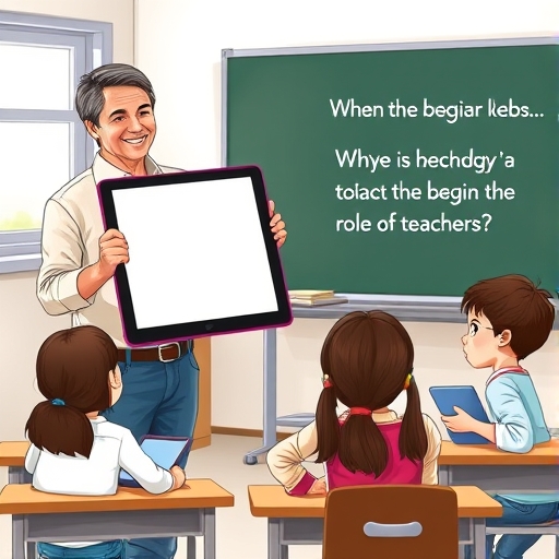 El profesor y la hoja digital