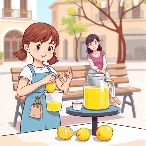 El pequeño puesto de limonada