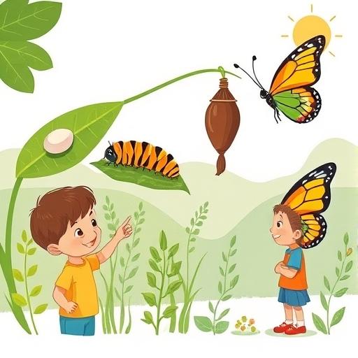 El ciclo de vida de una mariposa