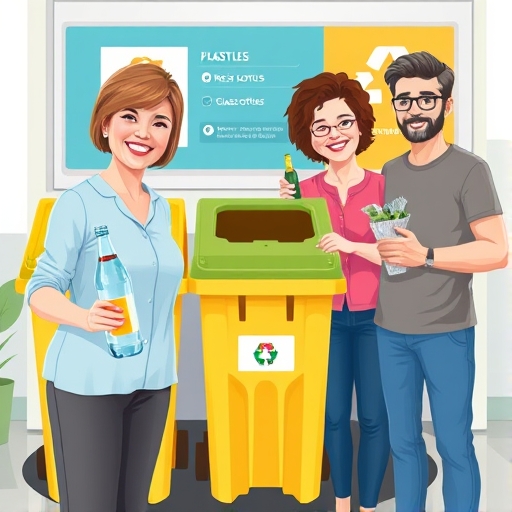 Preguntas en un centro de reciclaje sobre separación correcta de basura