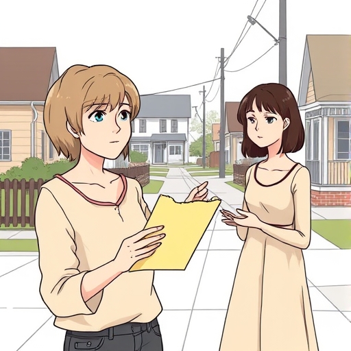 La carta en la vecindad antigua