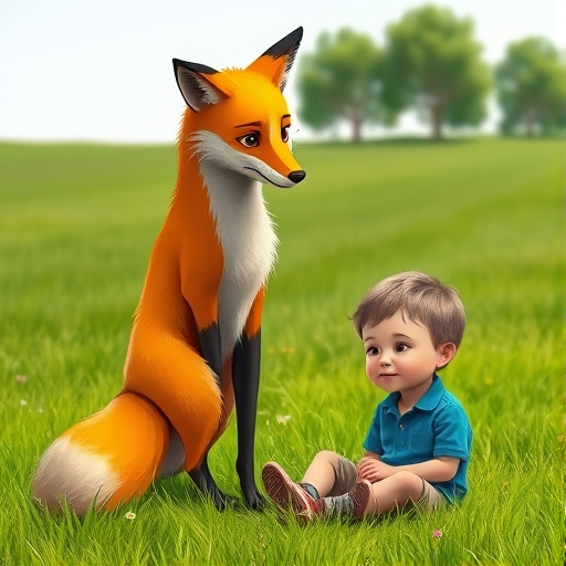 El zorro y el niño del pueblo