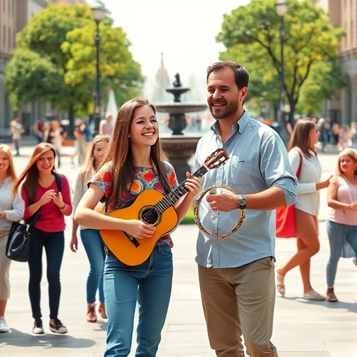 Un encuentro en la plaza central