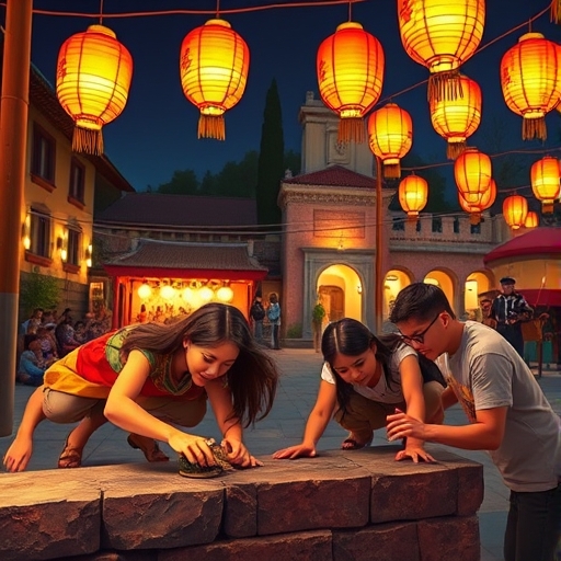 Sombras entre las Lámparas de Papel