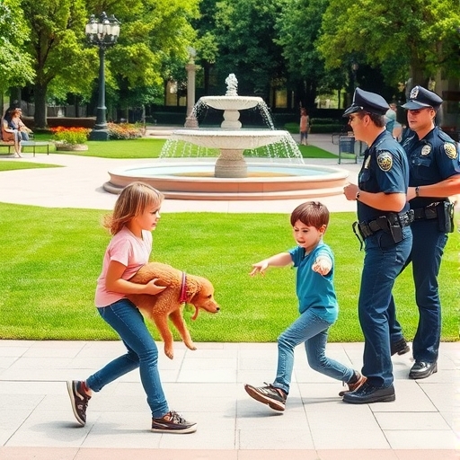 El rescate del perro en la plaza