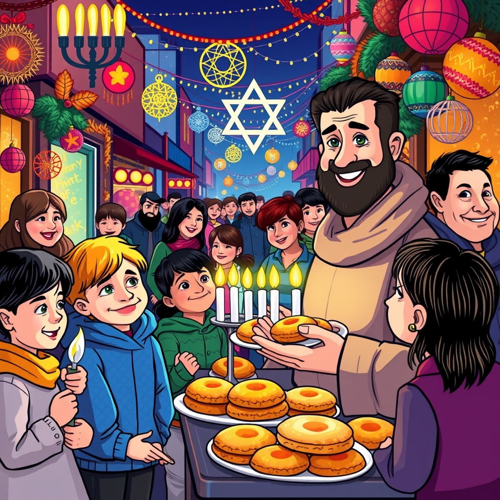 מסיבת חנוכה בשוק