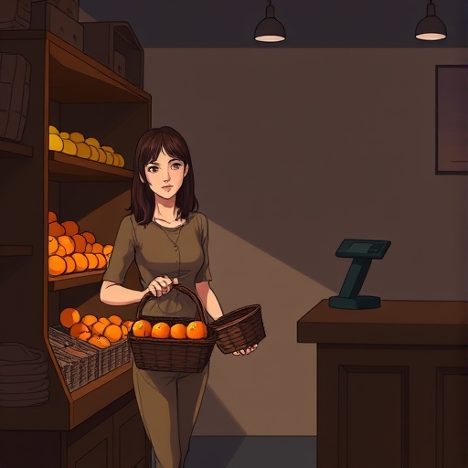 Las sombras en la frutería