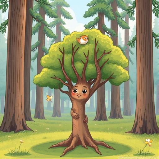 El pequeño árbol del bosque dormido