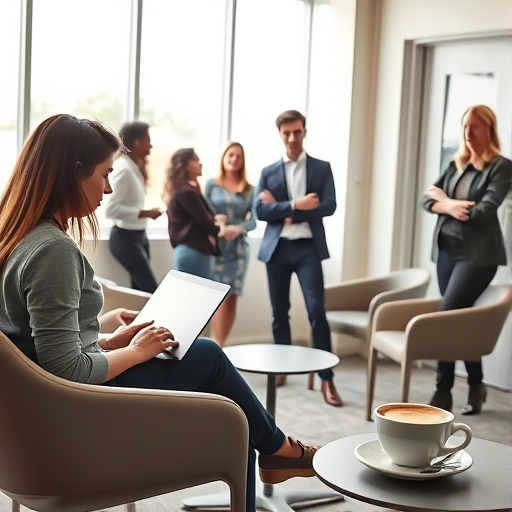 La espera en la sala del coworking