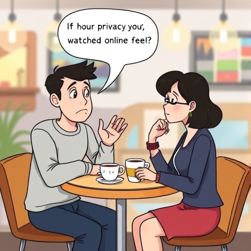 Sombras en la pantalla del café