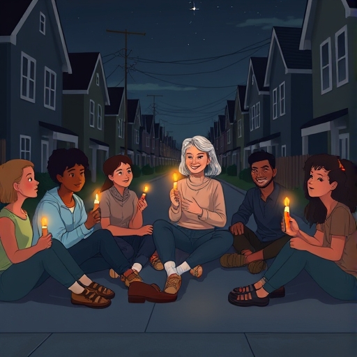 La fiesta de barrio y la luz que se va