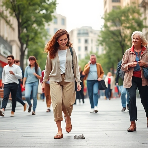 La caída en la plaza central