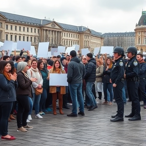 Ecos de protesta en la plaza central