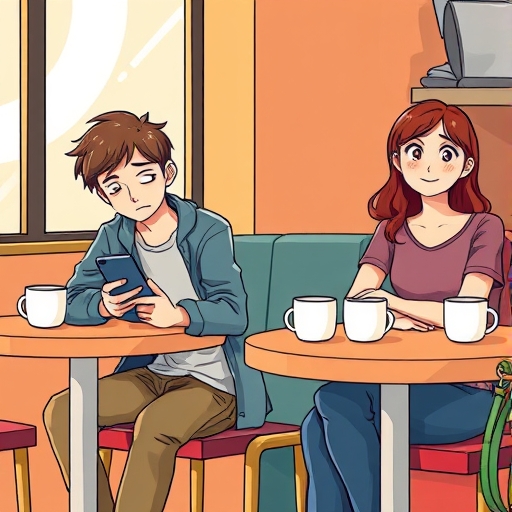 La espera en la cafetería