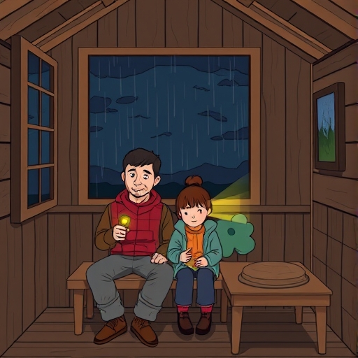 La tormenta en la cabaña