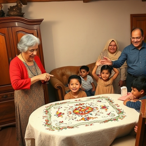 El mantel bordado que desapareció en la boda