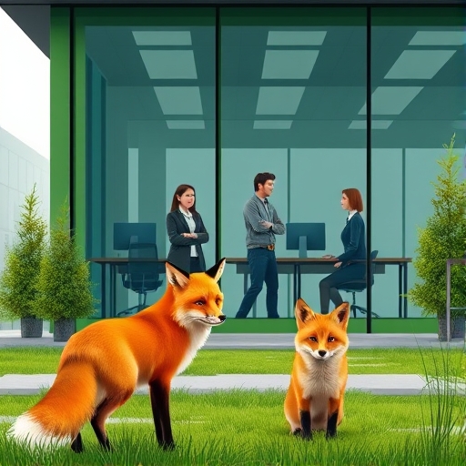 El zorro observador en la empresa tecnológica