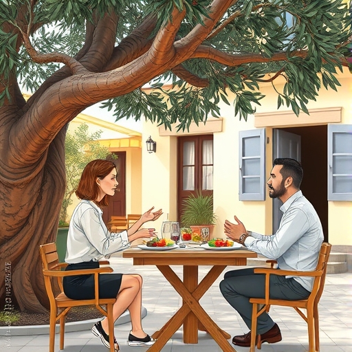 La entrevista bajo la sombra del olivo