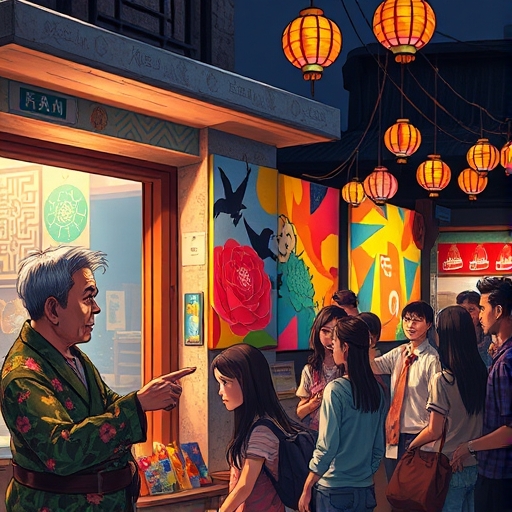 夜市小摊的壁画之争