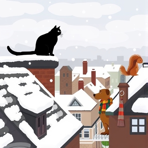 La primera nevada desde mi tejado