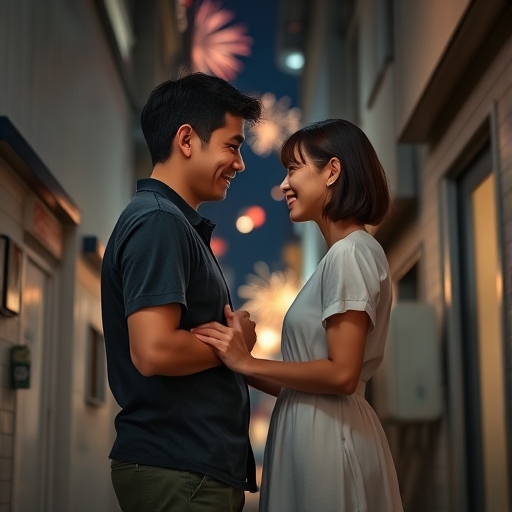 东京夜巷的烟火瞬间