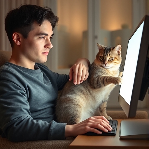 Confesiones de un gato en la pantalla iluminada