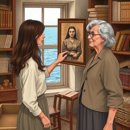 El retrato olvidado en el pueblo costero