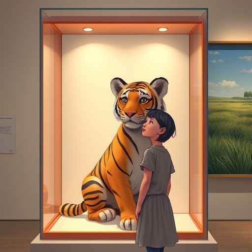 油画框里的老虎眼睛