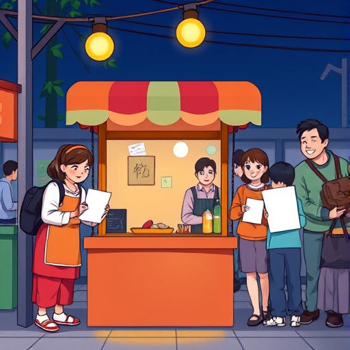 夜市摊位的创业梦