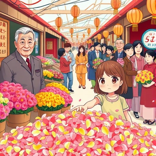 花市里的时间花瓣