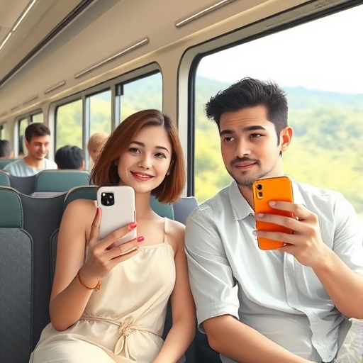 La foto compartida en el tren