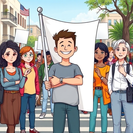 La sonrisa en la protesta