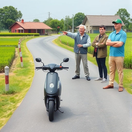 电动车的乡村试验路