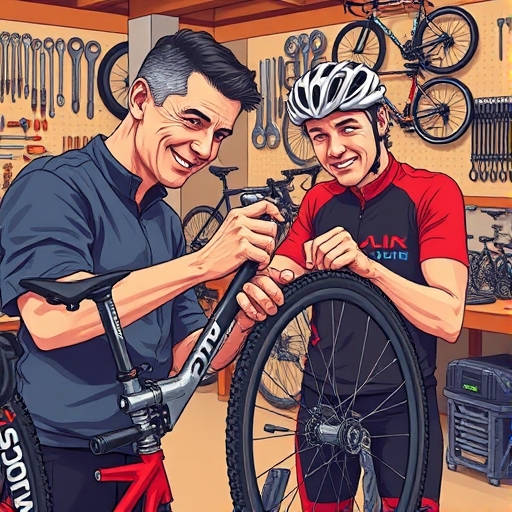 El último entrenamiento en el taller de bicicletas