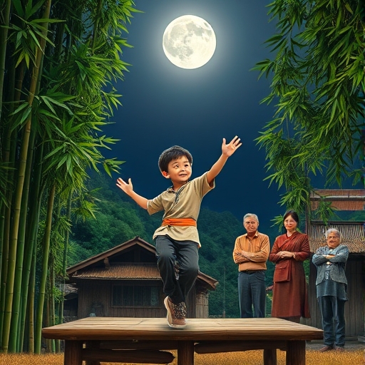 月光下的竹林舞