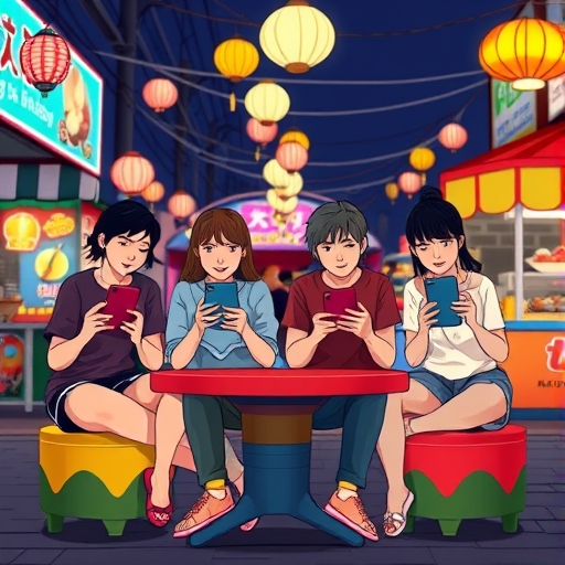 夜市的手机世界