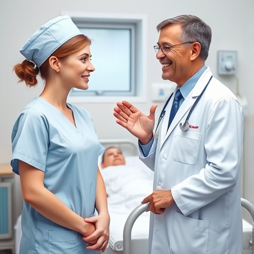 La enfermera en el hospital rural