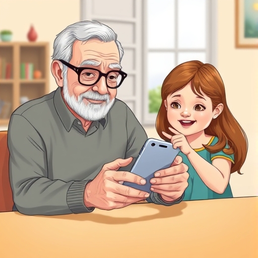 El abuelo y el teléfono inteligente