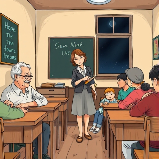 La escuela nocturna en Caracas 1942