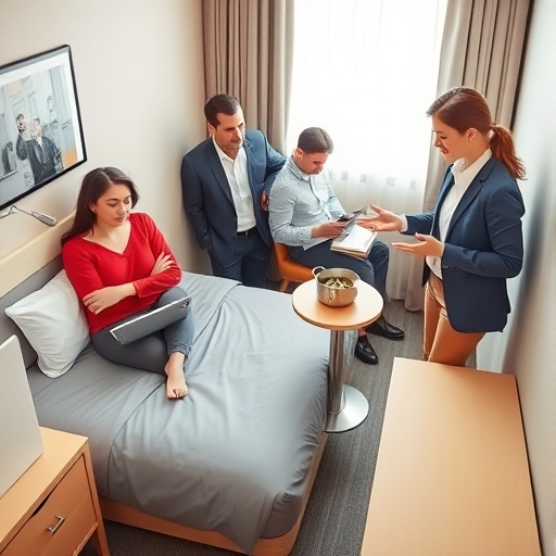 Cambio de habitación en la oficina improvisada