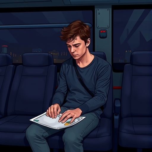 El billete olvidado en el bus nocturno