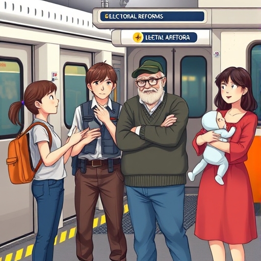 Voces en la fila del metro