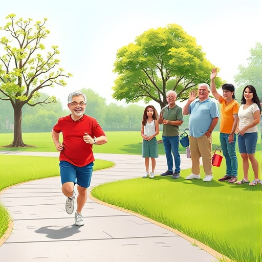 El corredor del parque a primera hora