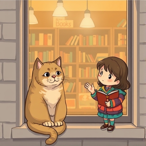 书店窗台上的老猫独白