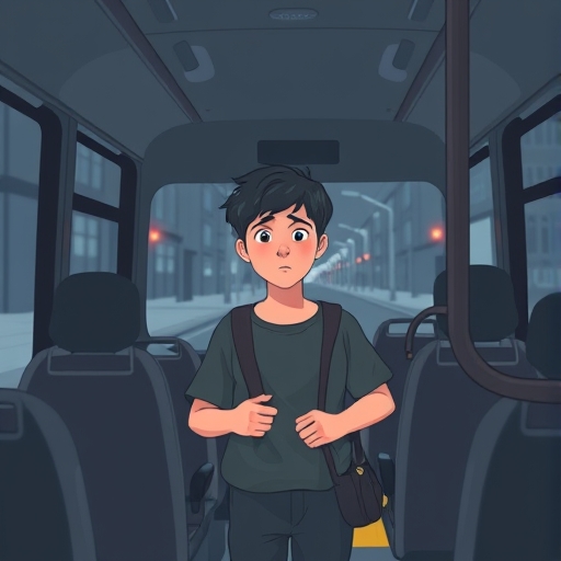 Viaje sin destino en el autobús nocturno