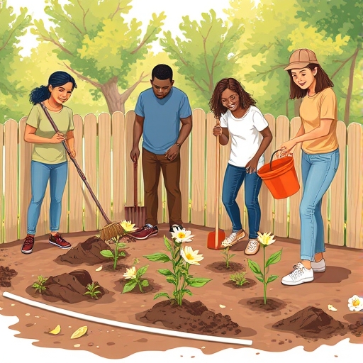 El jardín olvidado en el barrio