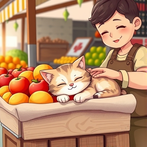 Siesta en el mercado