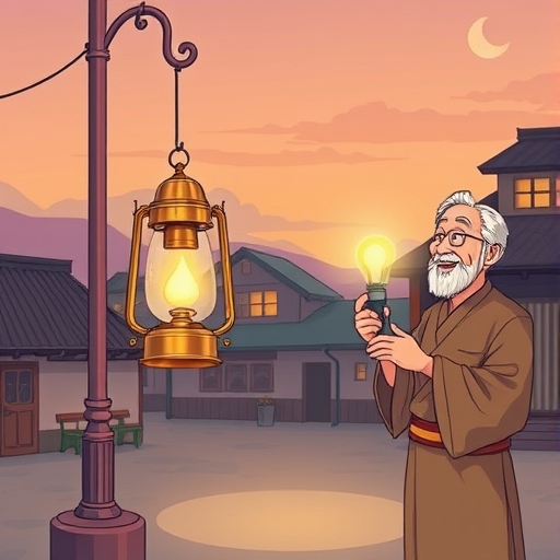 La lámpara y el farolero cansado