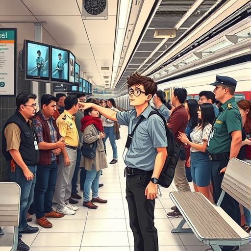 La confusión en la estación de tren