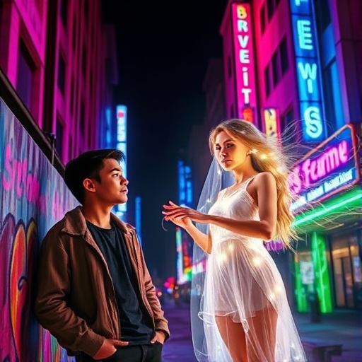 霓虹灯下的时空织女